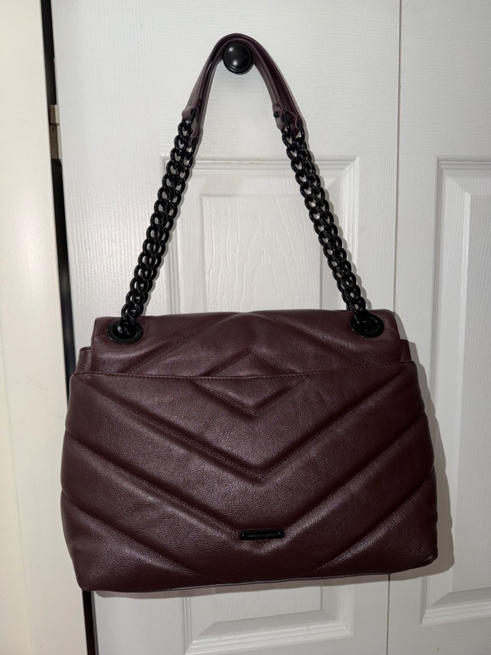 Rebecca Minkoff Maxi Edie Quilted Leather Shoulder Bag In Concord - Picture 6 of 6